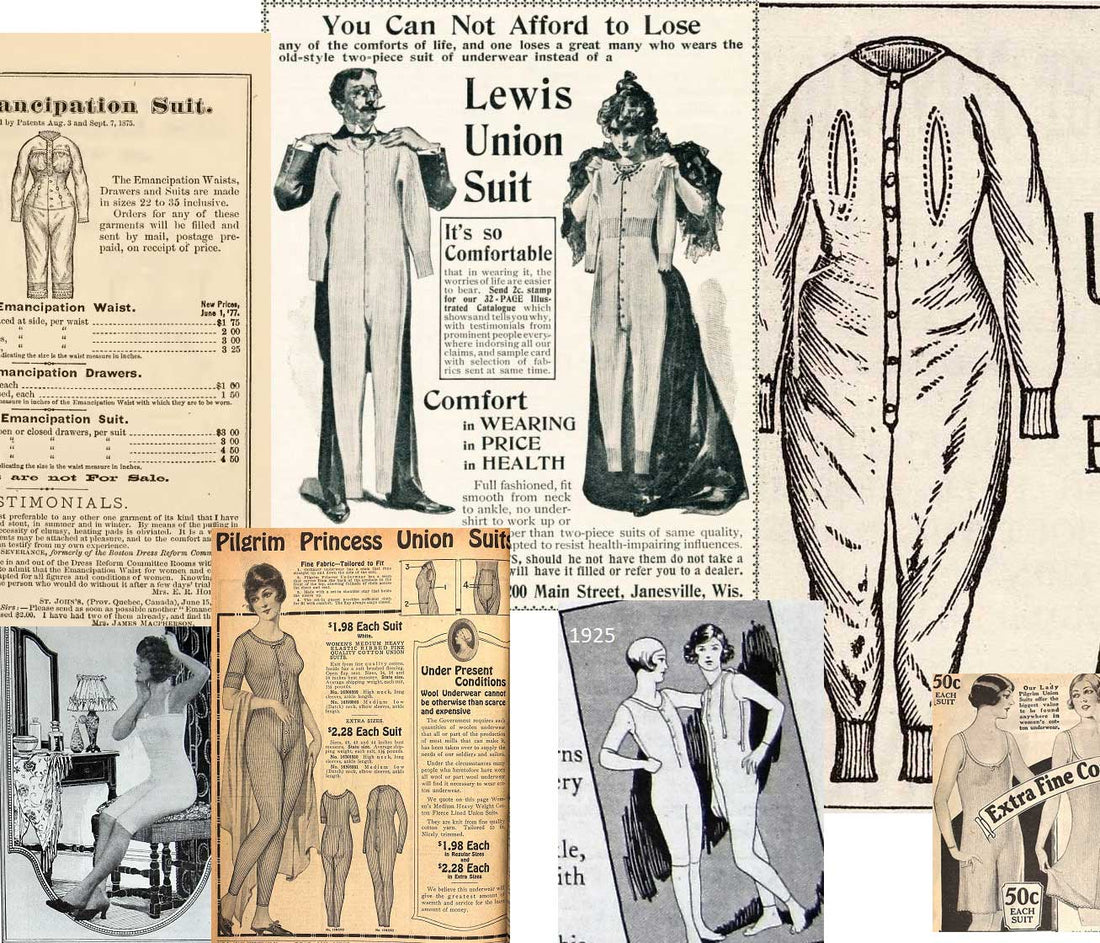 old ads for union suits for women