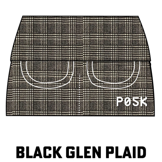 P05K™ | Black Glen Plaid Scuba Crepe Waist Pockets-Waist Pockets-XS-Black Glen Plaid-Hagsters