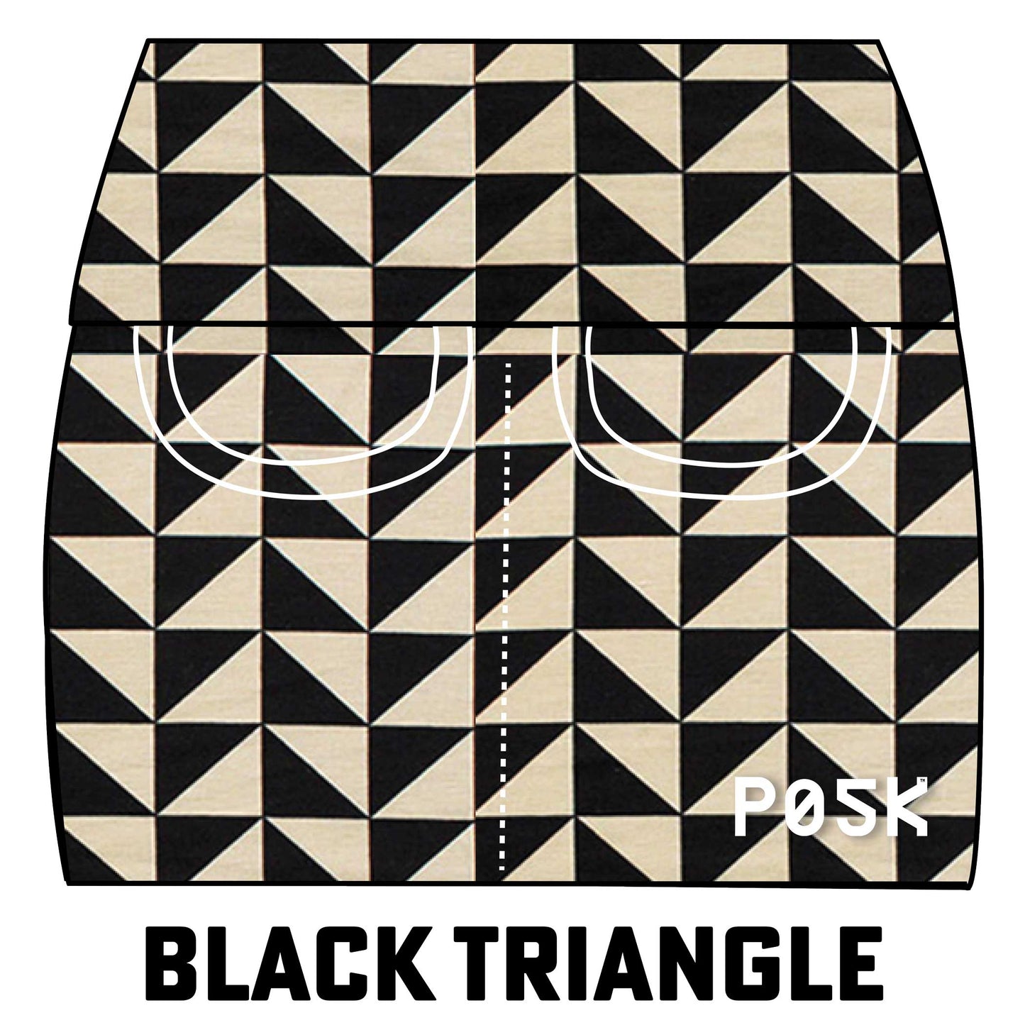 P05K™ | MightyKnit Black Triangle Heavyweight PocketSkirt™-Skirts-XS-Black Triangle-Hagsters