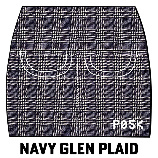 P05K™ | MightyKnit Navy Glen Plaid Midweight PocketSkirt™-Skirts-XS-Glen Plaid-Hagsters