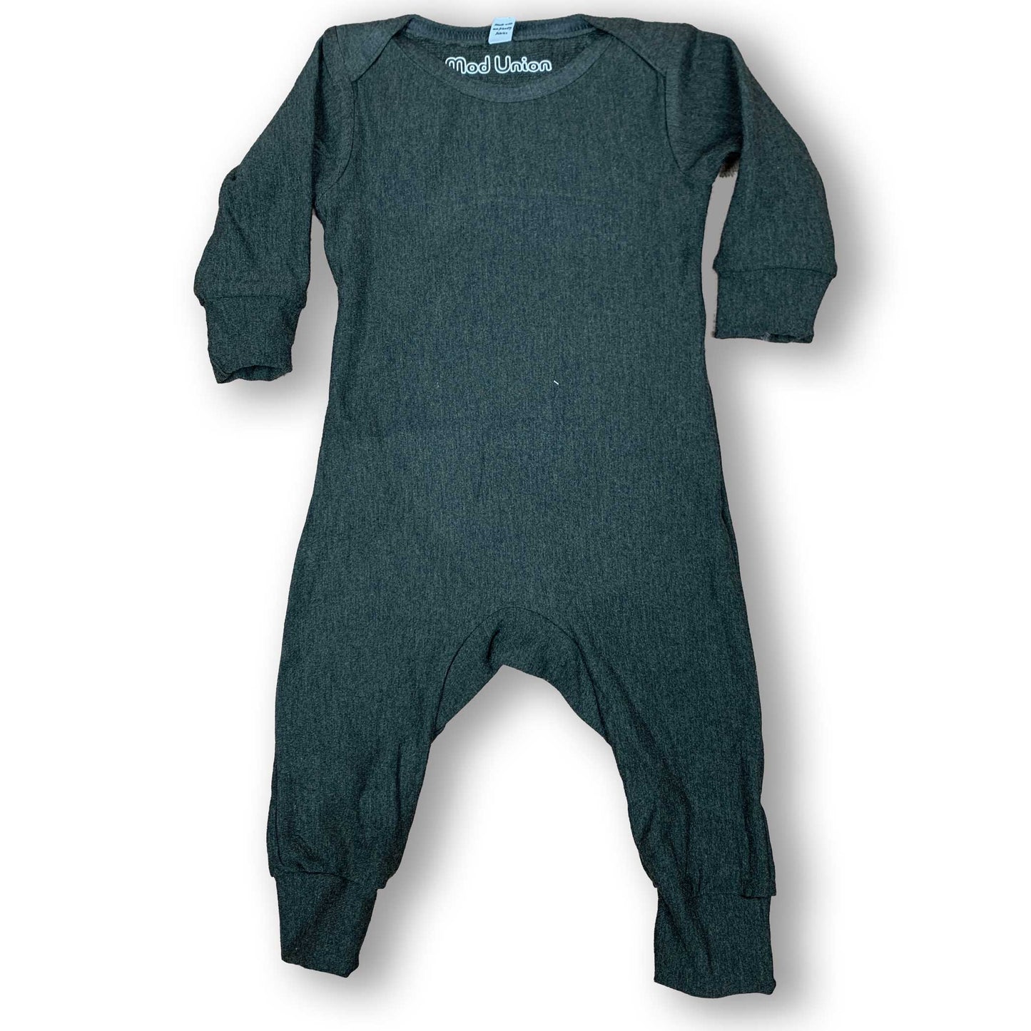Mod Union™ Infant Long Sleeved Bamboo French Terry Baby Union Suit-Baby One-Pieces-0-3 months-Oatmeal-Solid-Hagsters