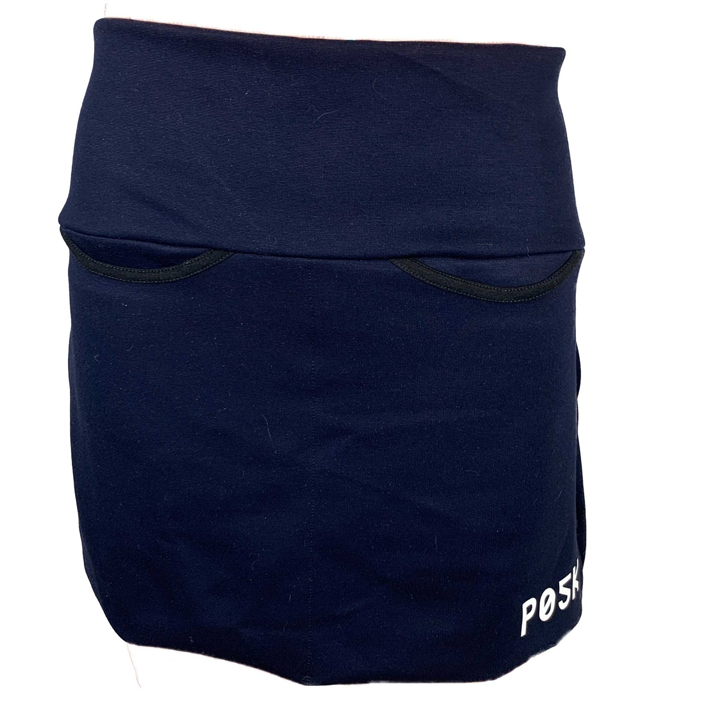 P05K™ | Navy Ponte De Roma Micro Mini Pocket Skirt-Skirts-XS-Solid-Hagsters