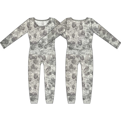 Mod Union™ | Owly Boo Cotton Knit Women's Long Sleeve Union Suits-Loungewear-Small-Owly Boo-Hagsters