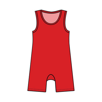 Mod Union™ Infant Red Bamboo Tank Baby Rompers-Baby One-Pieces-0-3 months-Red-Solid-Hagsters