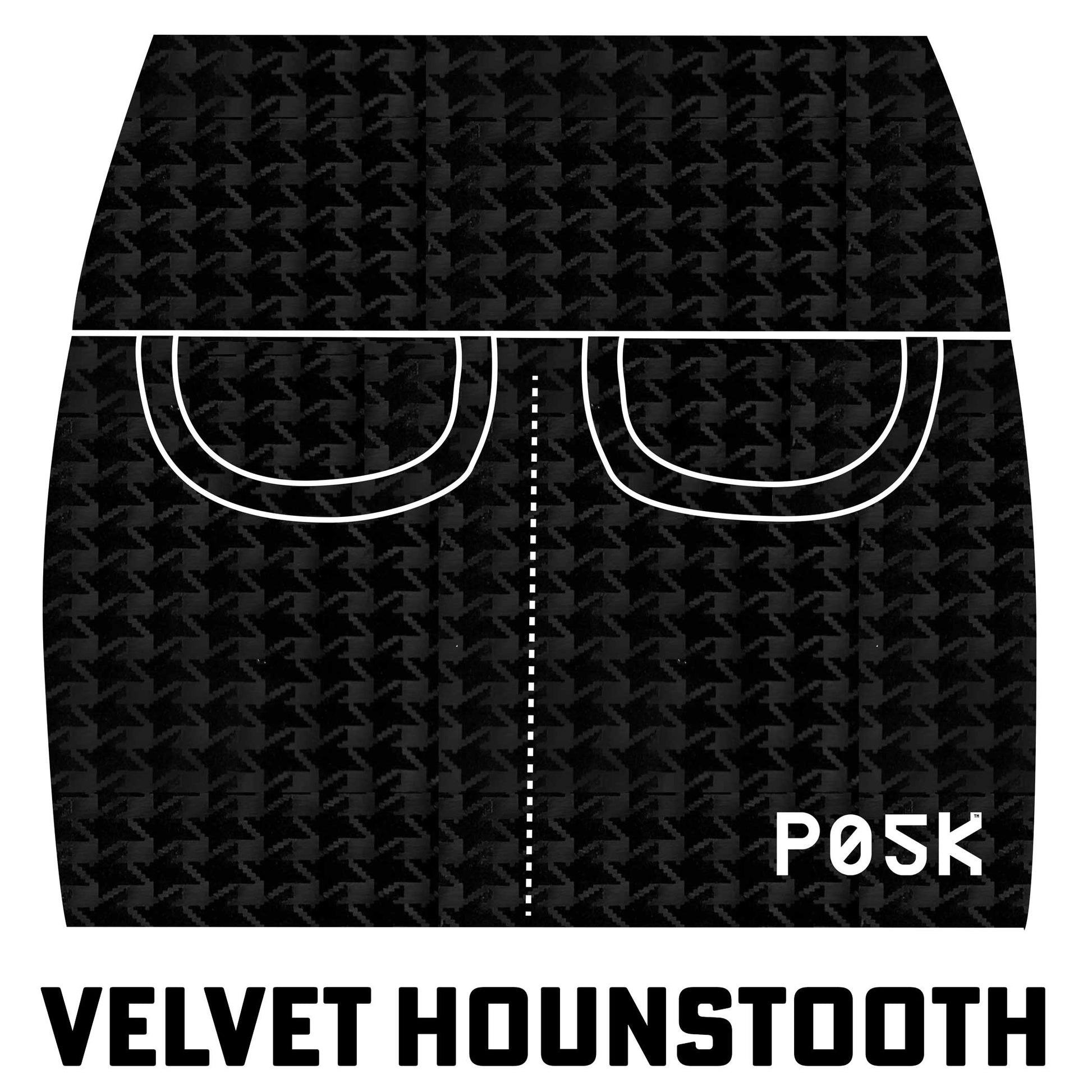 P05K™ | Velvet Houndstooth Pocket Skirt-Skirts-XS-Hagsters
