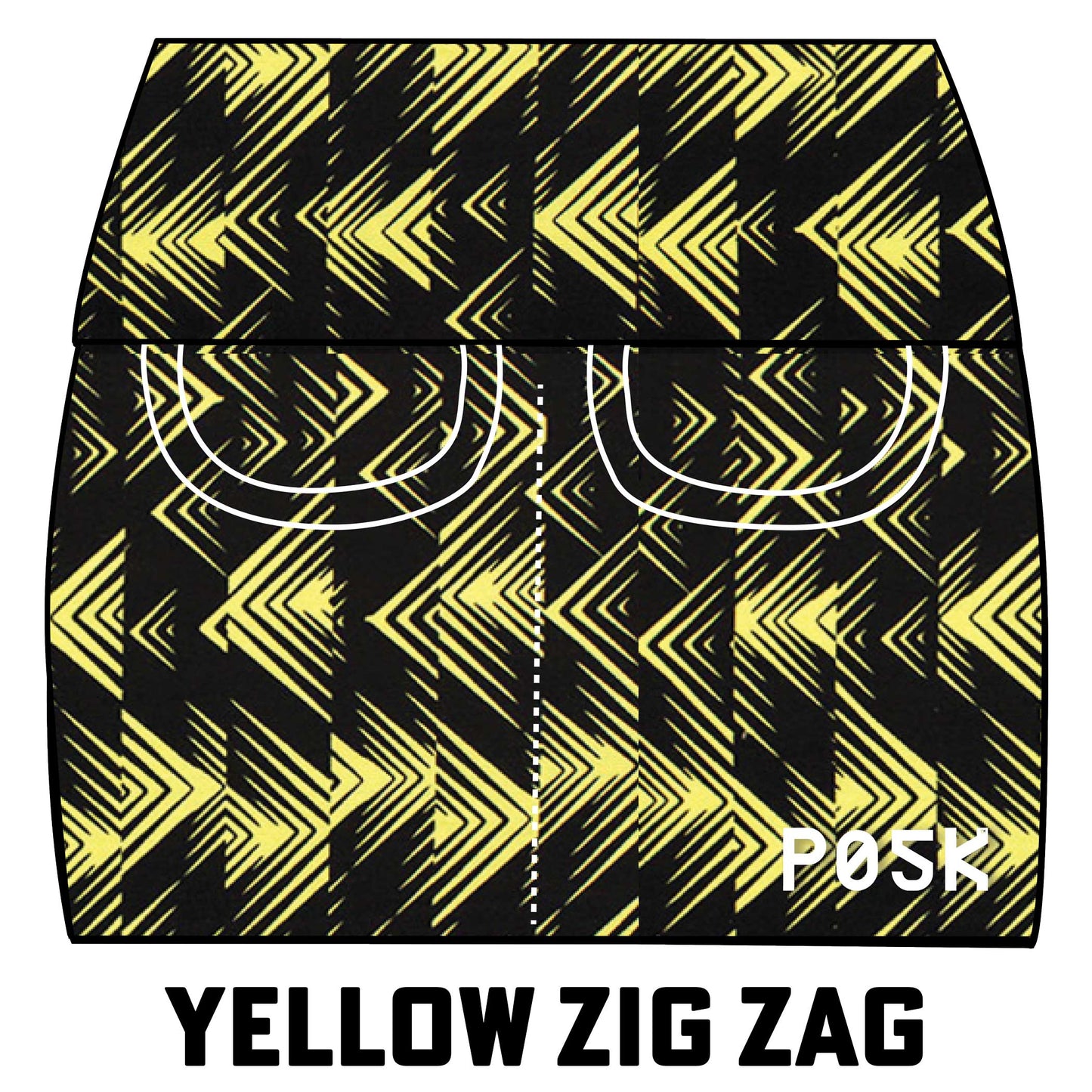 P05K™ | MightyKnit Yellow Zig Zag Heavyweight PocketSkirt™-Skirts-XS-Yellow Zig Zag-Hagsters