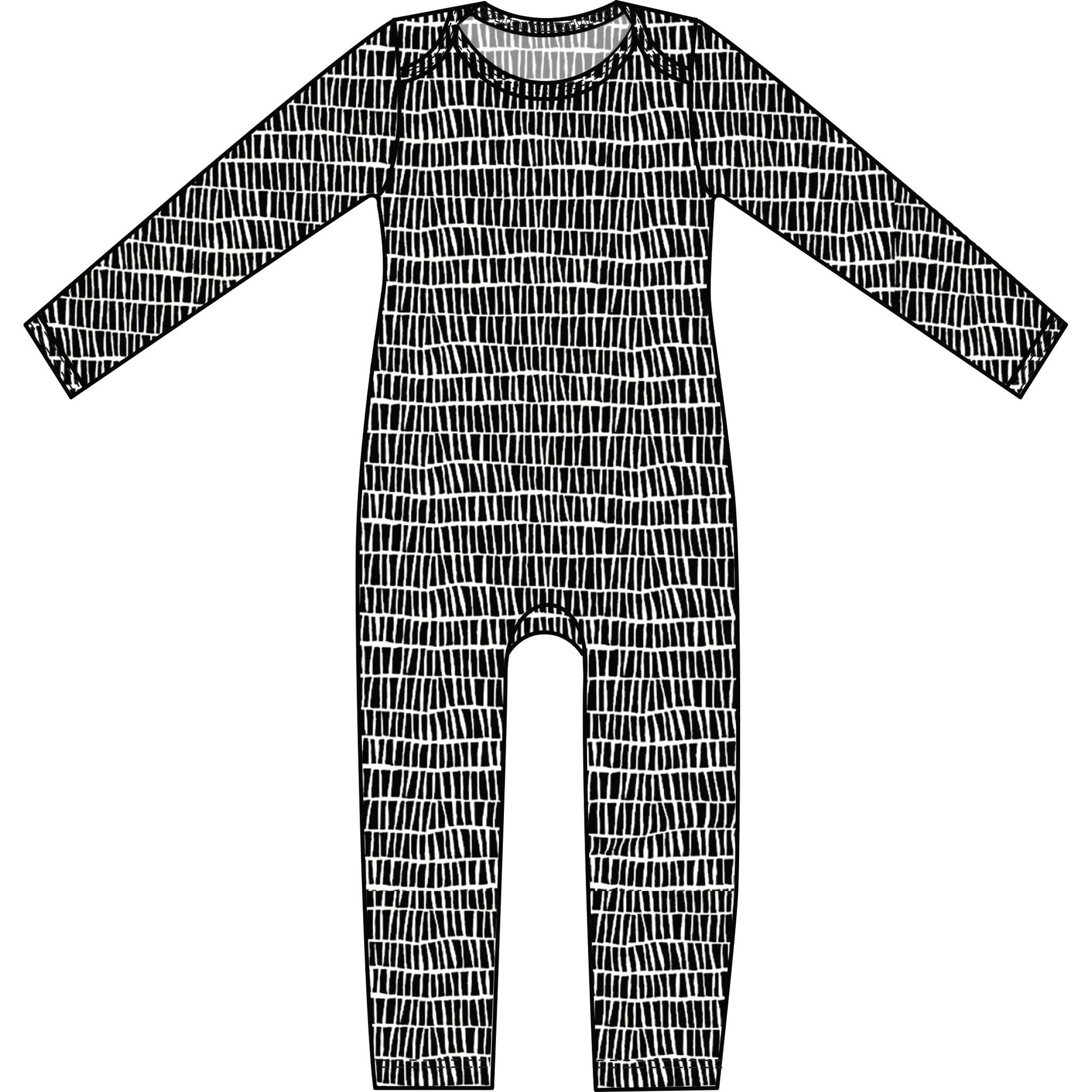 Mod Union™ Infant Long Sleeved Baby Union Suit | Various Fun Cotton Knit Prints-Baby One-Pieces-0-3 months-Piled Ebon-Hagsters