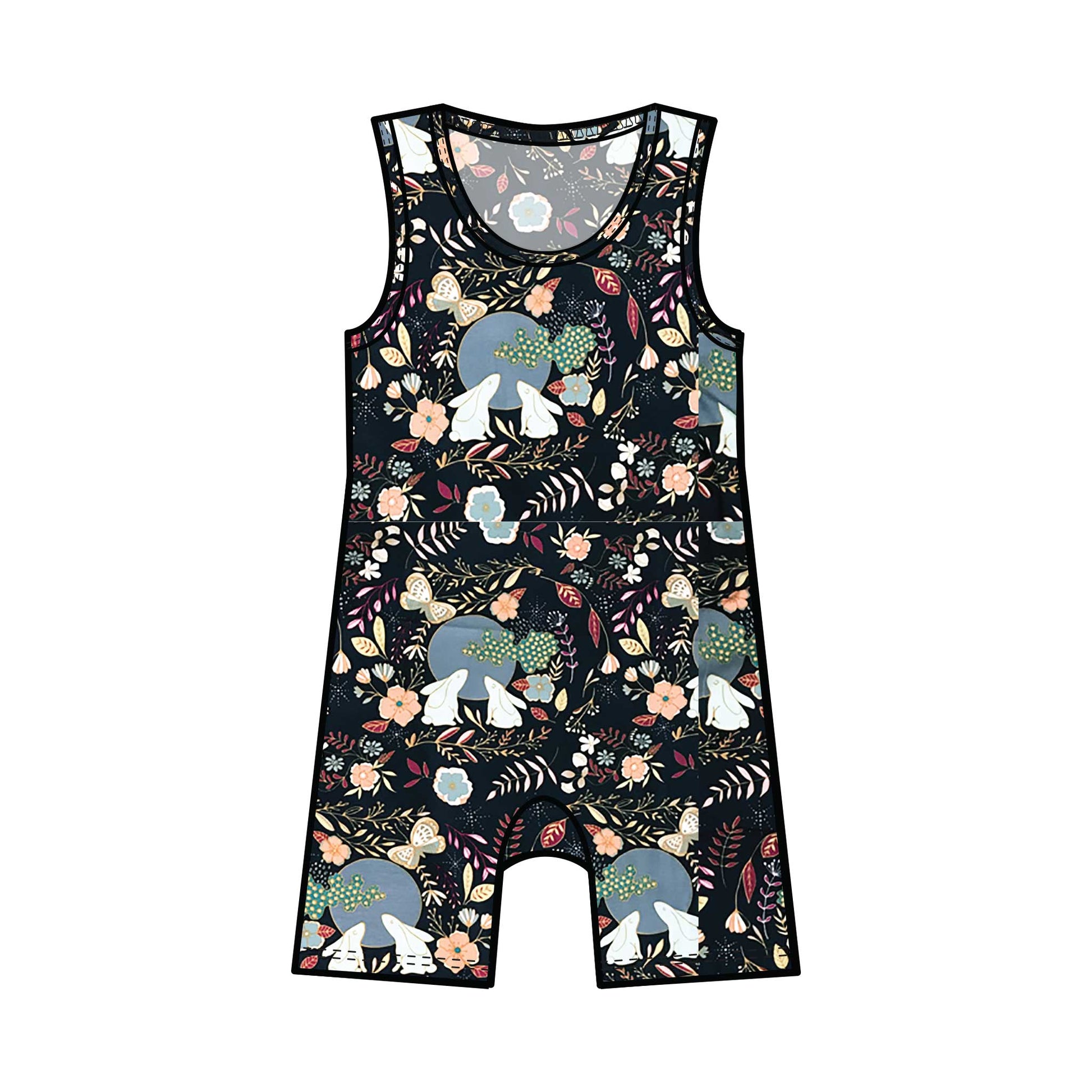 Summer Tank Baby Rompers | Various Fun Cotton Knit Prints-Baby One-Pieces-0-3 months-Moon Sparks-Hagsters